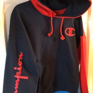 Champion Reverse Weave Hoodie Sweatshirt Women’s Small Color Block